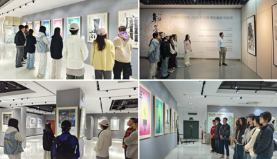 公司党委组织师生参观广西高校廉洁教育主题作品展